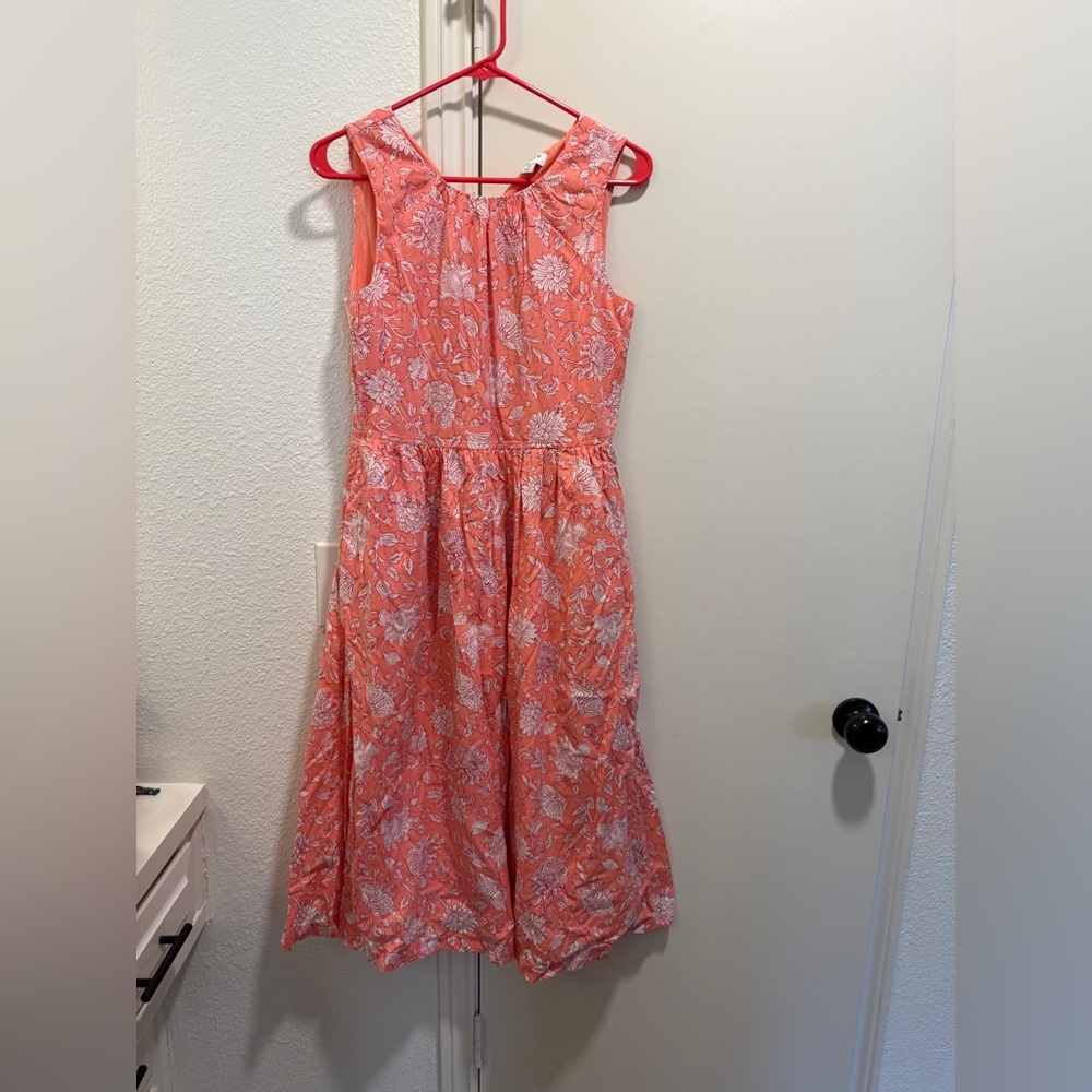 J. Crew Coral and White Floral Dress